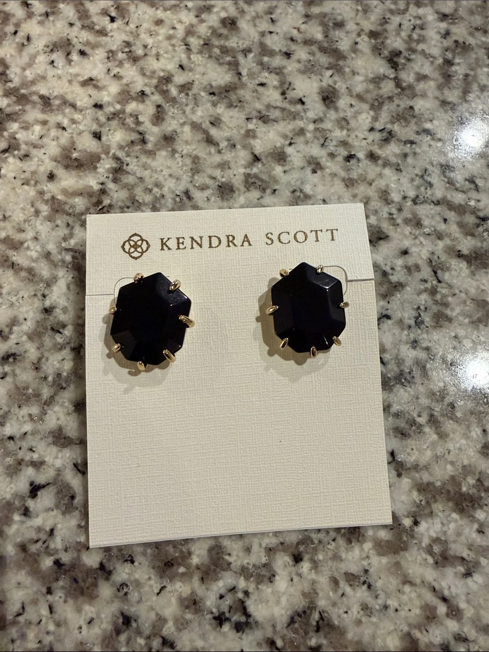 NWT Kendra Scott Morgan Stud Earrings Black Studs— Discontinued Style